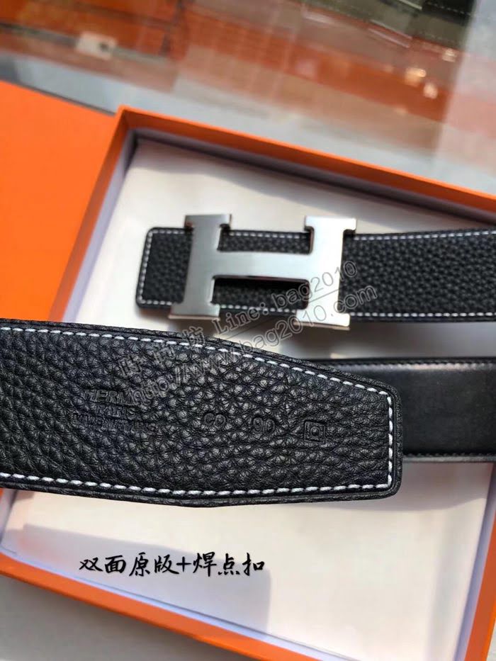 HERMES皮帶 雙面原版 h焊點扣 愛馬仕男皮帶  hgh2003